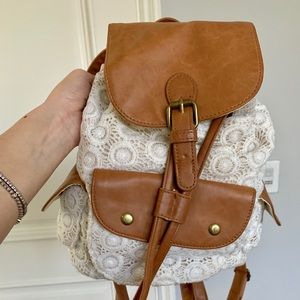 Mossimo Lace and Leather Backpack